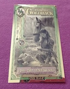 lot 55 image: One Half Florida Goldback