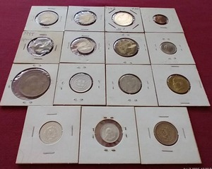 lot 56 image: (15) Foreign Coins In Flips