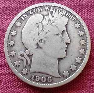 lot 64 image: 1906 Barber Half Dollar
