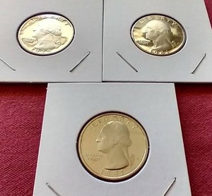 lot 70 image: (3) Proof Quarters