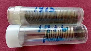 lot 71 image: (2) Partial Wheat Penny Rolls - 1913 & 1916