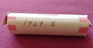 lot 102 image: 1929-S Wheat Penny Roll
