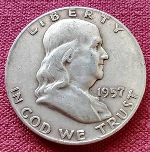 lot 106 image: 1957-D Franklin Half Dollar