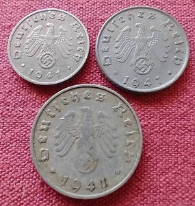 lot 112 image: (3) 1941 Germany Third Reich Coins - 1510