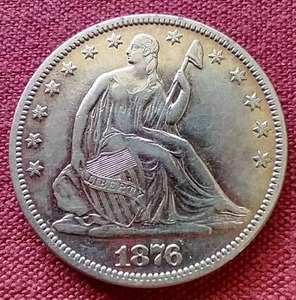 1876-CC Liberty Seated Half Dollar - Awesome!