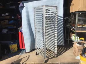 lot 132 image: Lockwood NSF RA70-ER24E Mobile Pan RackCart