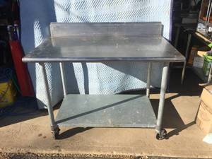 lot 142 image: Duke 48 x 30 Stainless Prep Table