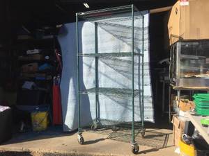 lot 143 image: Metro NSF Wire Shelf - Green 36 x 24 x 80