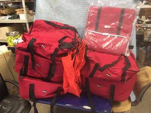 lot 165 image: (6) Winco BGDV-22 Insulated Pizza Delivery Bags Plus Doordash Bags