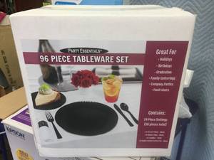 lot 169 image: Party Essentials - 96 Pc Tableware Set - Unopened