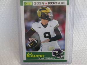 lot 60 image: 2024 Score JJ McCarthy Rookie Card...