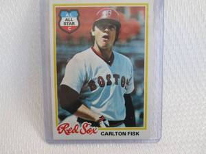 lot 72 image: 1978 Topps Carlton Fisk Card...