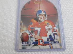 lot 81 image: 1996 Select John Elway Prime Cut Ca...