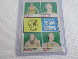 lot 83 image: 1974-75 Topps Rick Barry Team Leade...