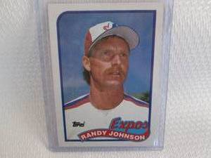 lot 90 image: 1989 Topps Randy Johnson Rookie Car...