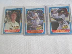 lot 128 image: 1987 Donruss Mark McGwire Highlight...