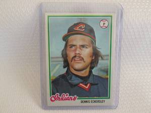 lot 154 image: 1978 Topps Dennis Eckersley Card...