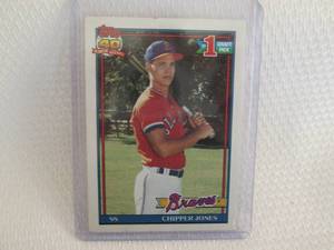 lot 198 image: 1991 Topps Chipper Jones Rookie Car...