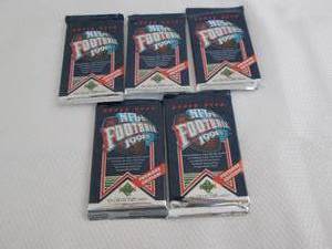 lot 201 image: 5 1991 Upper Deck Football Packs...