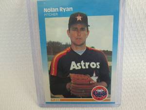 lot 211 image: 1987 Fleer Nolan Ryan Card...