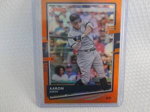 lot 237 image: 2020 Donruss Aaron Judge Gold Card...