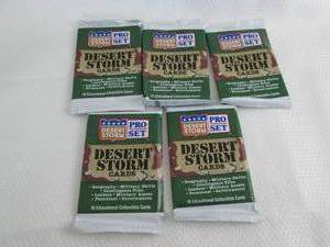 lot 246 image: 5-1991 Pro Set Desert Storm Packs...