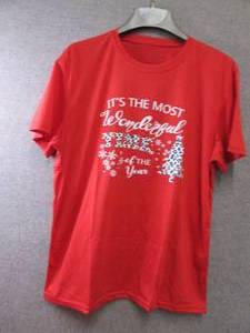 lot 289 image: 3- XL Ladies Holiday Tshirts, 1 Med...