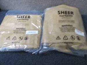 lot 315 image: 2 pr Sheer Curtains 52x84 inches...