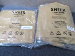 lot 316 image: 2 pr Sheer Curtains 52x84 inches...