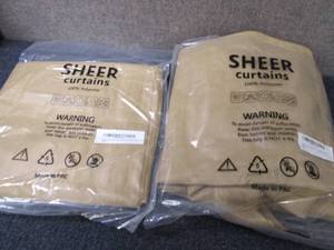 lot 317 image: 2 pr Sheer Curtains 52x84 inches...