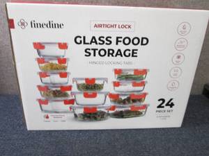 lot 339 image: 24 pc Glass Food Storage Set...