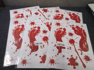 lot 342 image: 6- 5pc Bloody  Sticker Sets...