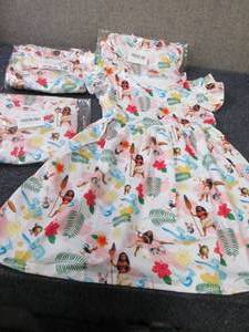 lot 343 image: 4- Size 90 Moana Dresses...