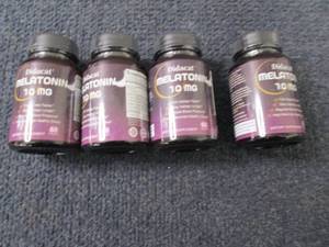 lot 347 image: 4- 60 ct Melatonin 70 mg...