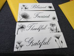 lot 384 image: 3- 4pks Dcor Signs...