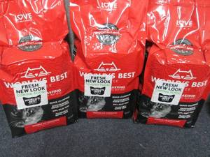 lot 405 image: 3- 8 lb Bags Worlds Best Cat Litte...
