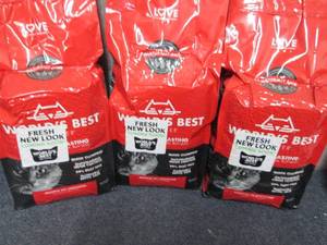 lot 408 image: 3- 8 lb Bags Worlds Best Cat Litte...