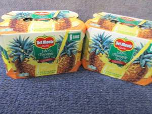 lot 446 image: 12- 6 oz DelMonte 100% Pineapple Ju...