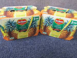lot 448 image: 12- 6 oz DelMonte 100% Pineapple Ju...