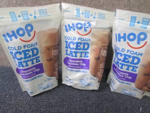 lot 492 image: 3- 6ct iHop Cold Foam Iced Chocolat...