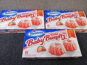 lot 571 image: 3- 10 oz Hostess Strawberry Cheesec...
