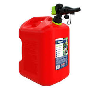 lot 9 image: Scepter 5 Gal. Smart Control Gas Can with Rear Handle, Red Fuel Container  Customer Returns See Pictures