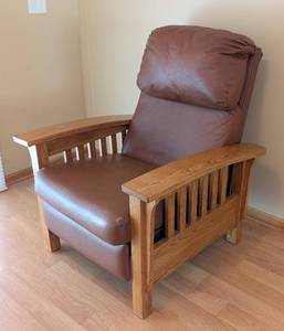 BarcaLounger Mission Style Leather Recliner