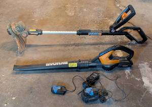 lot 114 image: Worx Cordless Blower and Weed Whip