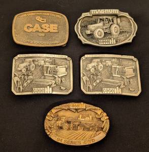 lot 122 image: Five Vintage CASE Belt Buckles