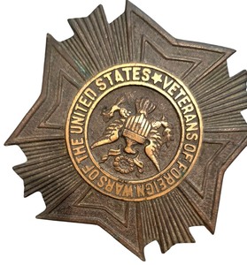lot 142 image: Antique Military Grave Marker, Veterans of Foreign Wars