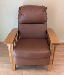 BarcaLounger Mission Style Leather Recliner