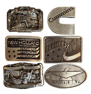 lot 131 image: Collectable Belt Buckles Including Cummins, Massey Ferguson, Famest and More