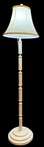 lot 80 image: Vintage Cream Floor Lamp with Shade