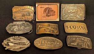 lot 57 image: Assorted Vintage Belt Buckles